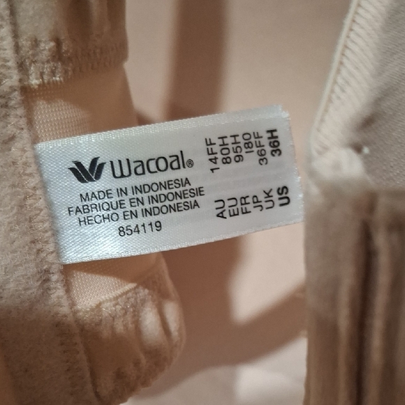 Wacoal Tan T-Shirt Bra with Molded Cups Size 36 H - Picture 5 of 5